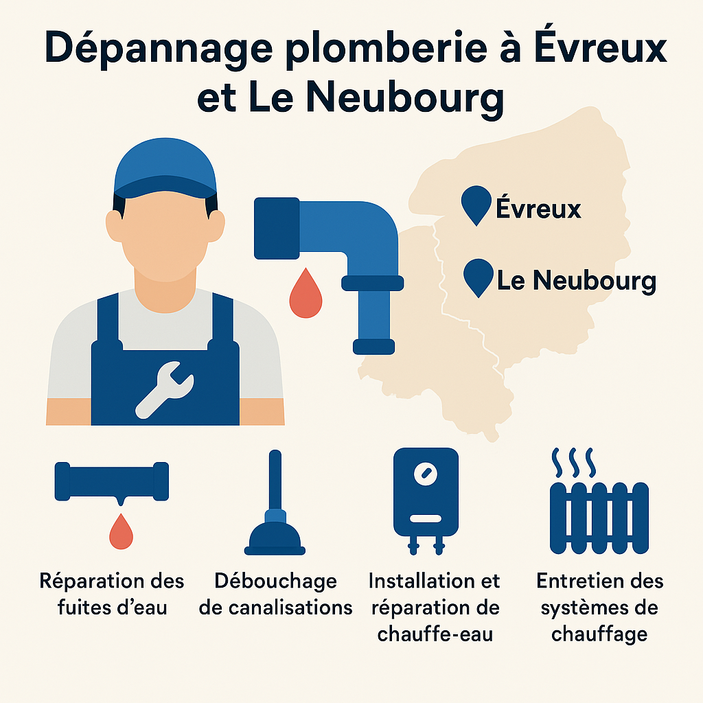 illustration dépannage plomberie à Evreux et Le Neubourg