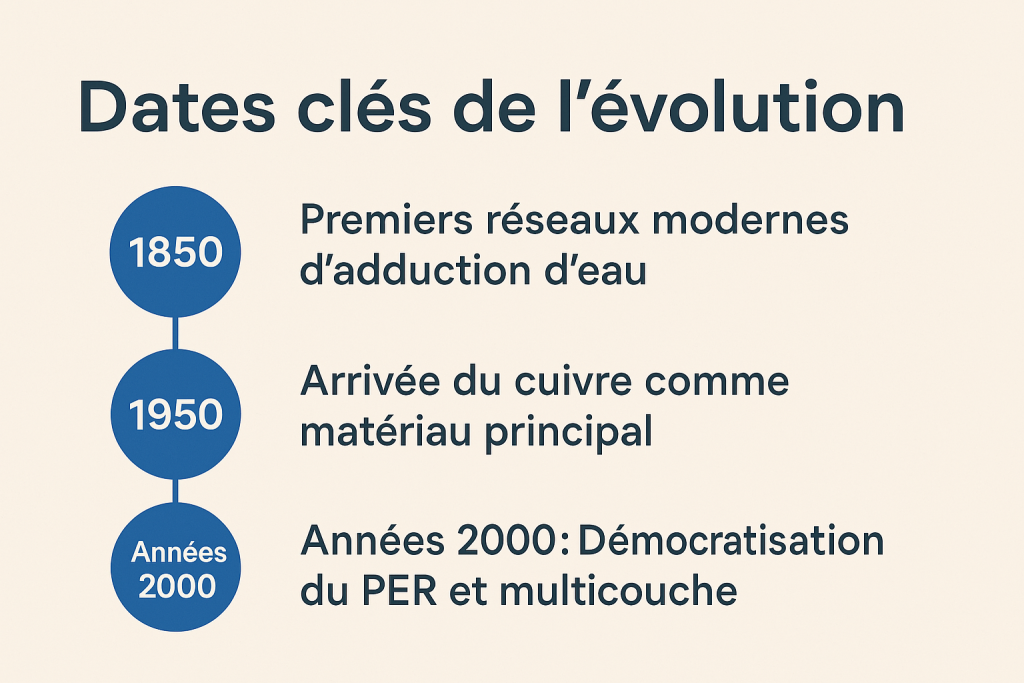 Date clés de l'évolution de la plomberie